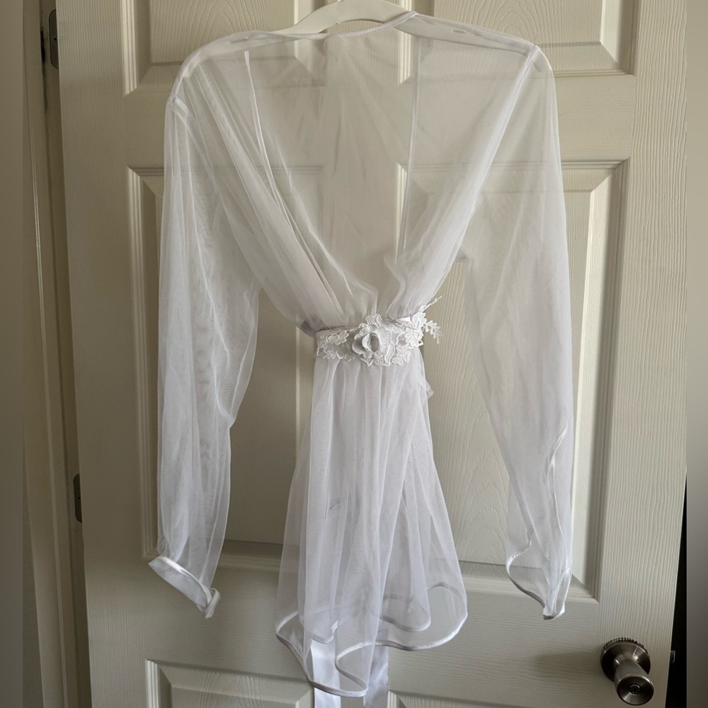 White bride / bridal robe